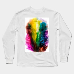 Rainbow floral abstract Long Sleeve T-Shirt